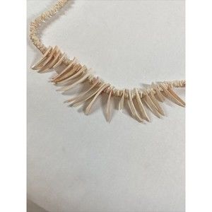 VINTAGE 1970'S GENUINE HAWAIIAN PUKA SHELL NECKLACE 20” White & Pink  SHELLS
